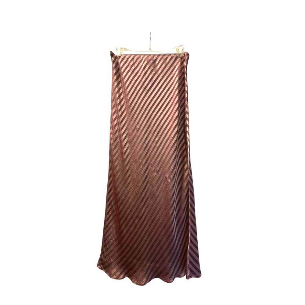Topshop pink stripe maxi skirt